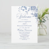 青ビクトリアンフランスのフローラ結婚式 プログラム (スタンド正面)