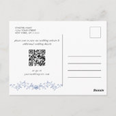 青ビクトリアンフランスの庭園の結婚式保存日 ポストカード (裏面)