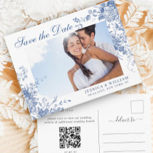 青ビクトリアンフランスの庭園の結婚式保存日