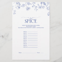 青ビクトリアンフランスの白ブライダルシャワーゲーム