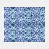 青ビクトリアンフリースブランケット フリースブランケット (正面(横))