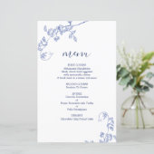 青ビクトリアンフローラ結婚のメニューカード (スタンド正面)