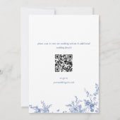 青ビクトリアン園フランスのフローラ写真結婚の セーブザデート (裏面)