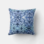 青ビクトリアン型枕 クッション (裏面)