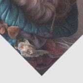 青ビクトリアン帽子と猫のティッシュペーパー 薄葉紙 (詳細)