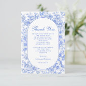 青ビクトリアン結婚いフローラ サンキューカード (スタンド正面)