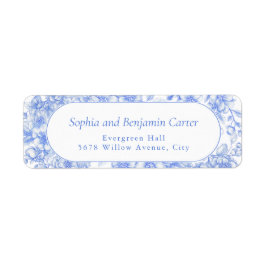 青ビクトリアン結婚いフローラ ラベル