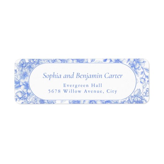 青ビクトリアン結婚いフローラ ラベル (正面)