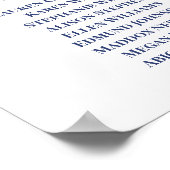 青ビクトリアン結婚座席表 ポスター (角)