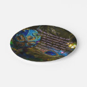 青ビクトリアン聖句 ペーパープレート (アングル)