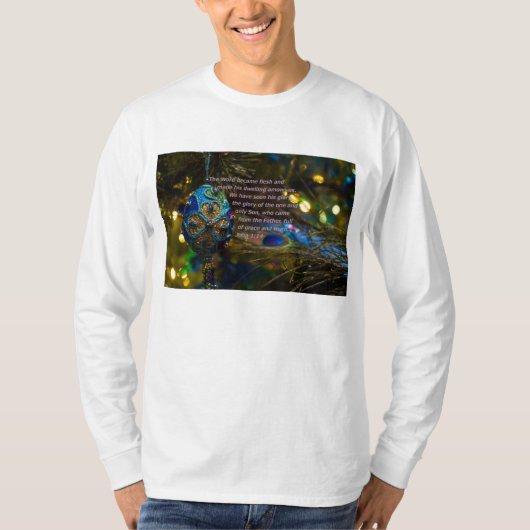 青ビクトリアン聖句 Tシャツ (正面)