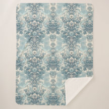 青ビクトリアン色の庭 | ヴィンテージフローラバロック