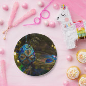 青ビクトリアン色 ペーパープレート (パーティー)