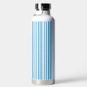 青ビーチ色のストライプ ウォーターボトル (右面)