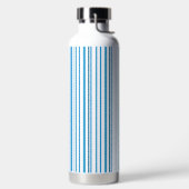 青ビーチ色のストライプ ウォーターボトル (左面)