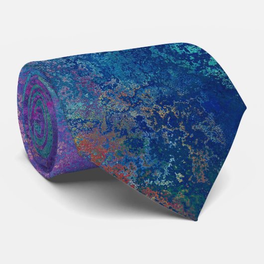 青ピンクと黄数々の色抽象芸術 ネクタイ (ロール)