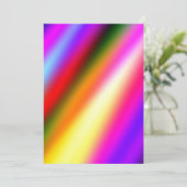 青ピンクオンブル水彩抽象パステルレインボー 招待状 (スタンド正面)