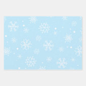 青ピンク紫の白い雪片 ラッピングペーパーシート (正面)