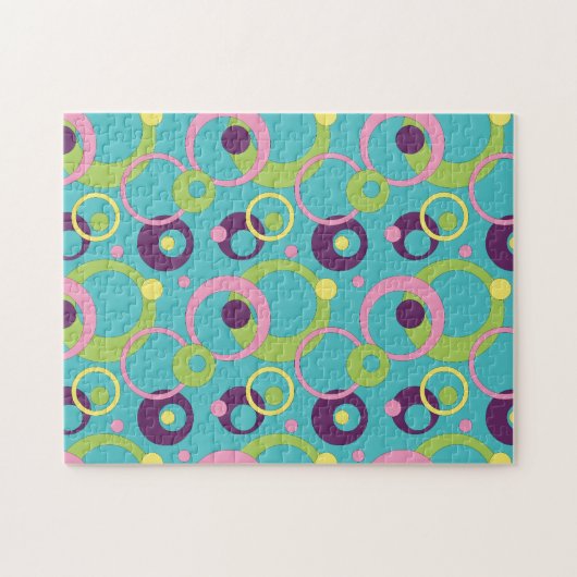 青ファンキー円パズル ジグソーパズル (横)