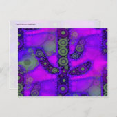 青ファンキー紫サグアーロサボモザイク ポストカード (正面/裏面)