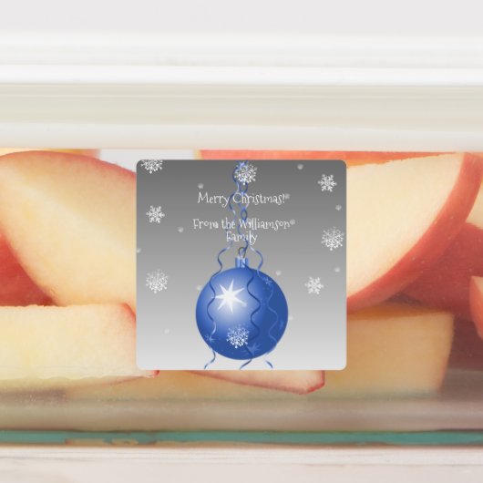 青ファンシークリスマス飾りベーキングラベル ラベル (貼付)