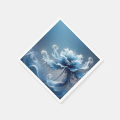 青ファンシーファンタジー花 スタンダードカクテルナプキン (角)