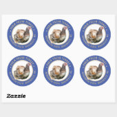 青ファンシー卵カートンラベルファーム生卵 ラウンドシール (シート)