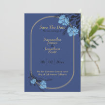 青ファンシー花結婚式の日付を保存