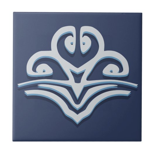 青ファンタジー林壁画縁どC巻 タイル (正面)