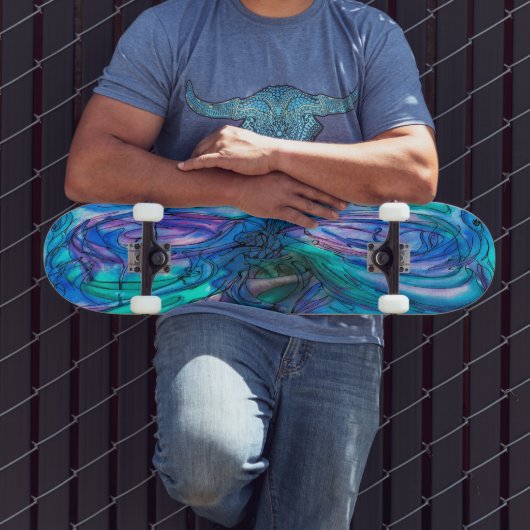 青ファンタジー水色 スケートボード (室外3)