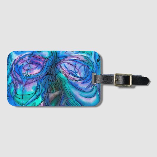 青ファンタジー水色 ラゲッジタグ (正面横)