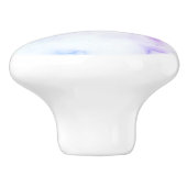 青フェイクピンクと紫の大理石 セラミックノブ (側面)