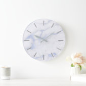青フェイク大理石デザイン大時計 ラージ壁時計 (ホーム)