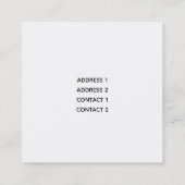 青フェイク紫グリッター スクエア名刺 (裏面)