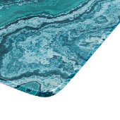 青フェイク緑の大理石 カッティングボード (角)