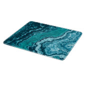 青フェイク緑の大理石 カッティングボード (角)