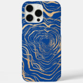 青フェイク色のはっきりした豪華な黄色の金ゴールド王室の輪 Case-Mate iPhoneケース (裏面)