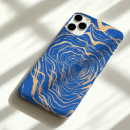 青フェイク色のはっきりした豪華な黄色の金ゴールド王室の輪 iPhone 16 PRO MAXケース