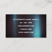 青フェイク色の金属光沢 名刺 (裏面)