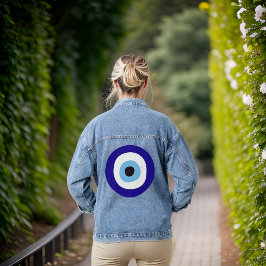 青フェミニンモダンギリシャ目 デニムジャケット