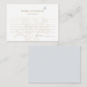 青フェミニン淡い色のい蝶の知恵の言葉 ノートカード (正面/裏面)