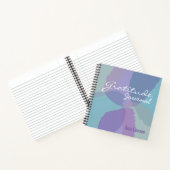 青フェミニン紫の感謝ジャーナル ノートブック (内部)
