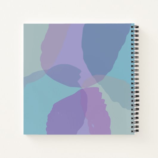 青フェミニン紫の感謝ジャーナル ノートブック (裏面)