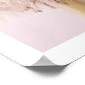 青フェミニン色ピンクのタンデロン写真ウォールアート ポスター (角)