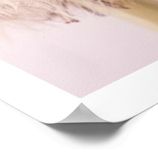 青フェミニン色ピンクのタンデロン写真ウォールアート ポスター (角)