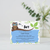 青フクお洒落ロウベビーシャワー招待状 招待状 (スタンド正面)