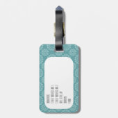 青フクロウカワイイ森の動物の手荷物タグ ラゲッジタグ (裏面縦)