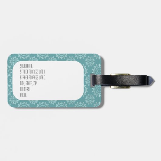 青フクロウカワイイ森の動物の手荷物タグ ラゲッジタグ (裏面横)