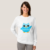 青フクロウ Tシャツ (正面フル)