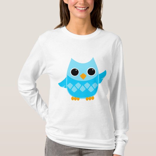 青フクロウ Tシャツ (正面)